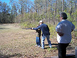 Ahnea Vignutti gets ready for the rapid rabbit while dad watches!