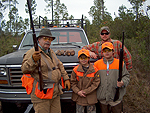 The Vignutti Men after their first quail hunt with guide, Matt.